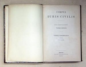 Seller image for Corpus Iuris Civilis. Editio stereotypa quinta. Volumen secundum: Codex Iustinianus. for sale by antiquariat peter petrej - Bibliopolium AG