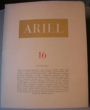ARIEL. Revista de les arts. Any III. Núm. 16. Barcelona, abril de 1948.