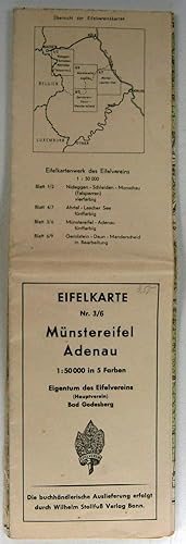Bild des Verkufers fr Mnstereifel - Adenau. Eifelkarte Nr. 3/6. 1:50 000 in 5 Farben. zum Verkauf von Brbel Hoffmann