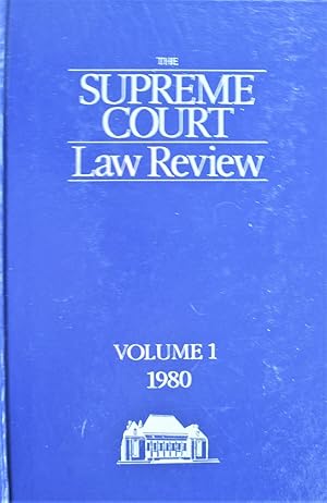 The Supreme Court Law Review. Volume 1 1980