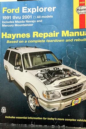 Seller image for Ford Explorer, Mazda Navajo and Mercury Mountaineer: 1991 to 2001 (Haynes Automotive Repair Manuals) for sale by Mad Hatter Bookstore
