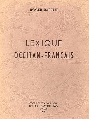 Seller image for Lexique Occitan-Francais for sale by JP Livres