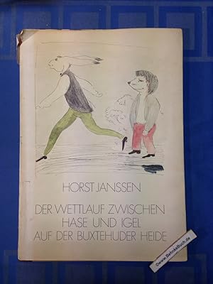 Bild des Verkufers fr Der Hase und der Igel. Horst Janssen zeichnete und schrieb dieses Mrchen im Jahre 1950. Faksimile-Ausgabe des im Privatbesitz befindlichen Originals. Mit zahlreichen kolorierten Illustrationen. Gedruckt auf Hahnemhle-Bttenpapier. Beiliegend ein Blatt mit Text des Mrchens: Dat Wettlopen twischen den Hasen un den Swienegel up de Ltje Heide bi Buxtehude. zum Verkauf von Antiquariat BehnkeBuch