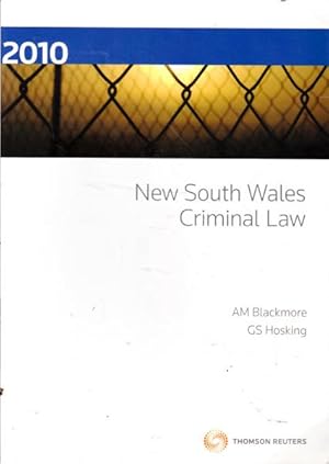 Imagen del vendedor de New South Wales Criminal Law a la venta por Goulds Book Arcade, Sydney