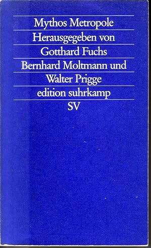 Bild des Verkufers fr Mythos Metropole zum Verkauf von Antiquariat Professor Nippa