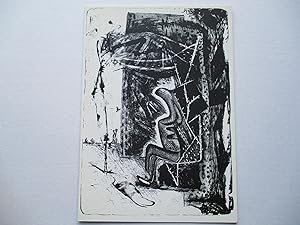 Bild des Verkufers fr Markus Lupertz Das Drukgraphisches Werk Galerie Der Stadt Stuttgart 1991 Exhibition invite postcard zum Verkauf von ANARTIST
