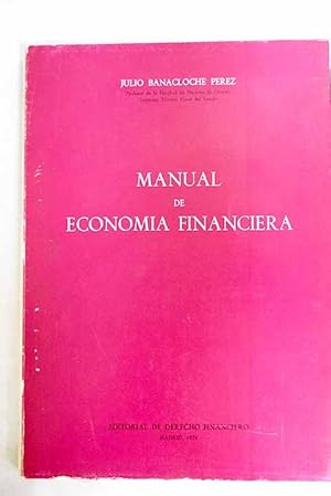 Image du vendeur pour Manual de economa financiera mis en vente par Alcan Libros