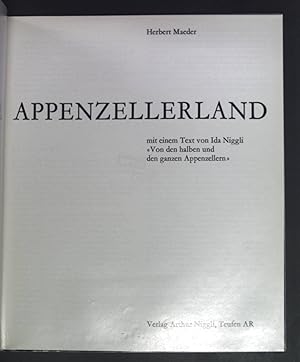 Bild des Verkufers fr Appenzellerland. zum Verkauf von books4less (Versandantiquariat Petra Gros GmbH & Co. KG)