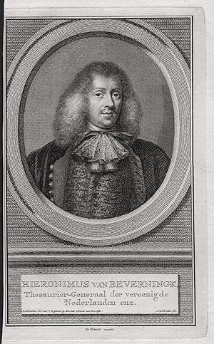 Imagen del vendedor de Hieronimus van Beverningk" - Hieronymus van Beverninck (1614-1690) Dutch botanist Botaniker General Portrait a la venta por Antiquariat Steffen Vlkel GmbH