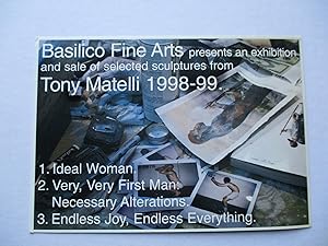 Imagen del vendedor de Tony Matelli Selected Sculptures Basilico Fine Arts 1999 Exhibition invite postcard a la venta por ANARTIST