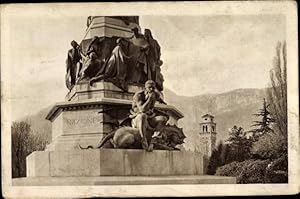 Bild des Verkufers fr Ansichtskarte / Postkarte Trient Trentino-Alto-Adige Sdtirol, Monumento a Dante zum Verkauf von akpool GmbH