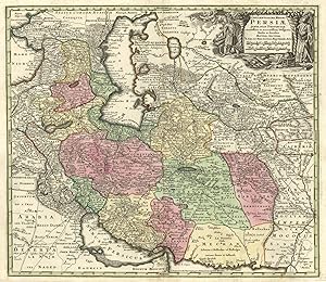 Bild des Verkufers fr Opulentissimi Regni Persiae juxta suas Provincias recentissima et accuratissima Dessignatio, Studio et sumtibus Matthaei Seutteri, S. Caes. Et Reg. Cathol. Maj. Geogr. Aug. - C. Grat. et Pr. S.R.I. Vicariatg, in part Rheni, Suev. et Juris Francon.':. zum Verkauf von Antiquariat Norbert Haas