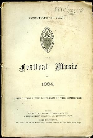 Image du vendeur pour Ely Diocesan Church Music Society [Twenty-Fifth Year | 25th] The Music Festival for 1884 | Issued Under The Direction of The Committee mis en vente par Little Stour Books PBFA Member