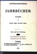 Seller image for Deutsch-Franzsische Jahrbcher for sale by Che & Chandler Versandbuchhandlung