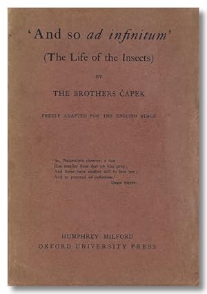 'AND SO AD INFINITUM' (THE LIFE OF THE INSECTS). FREELY ADAPTED FOR THE ENGLISH STAGE.