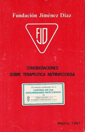Imagen del vendedor de Consideraciones sobre teraputica antiinfecciosa a la venta por Librera Dilogo