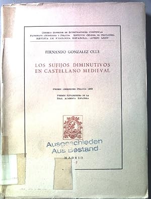 Imagen del vendedor de Los sufijos diminutivos en castellano medieval. Revista de filologia espanola LXXV. a la venta por books4less (Versandantiquariat Petra Gros GmbH & Co. KG)