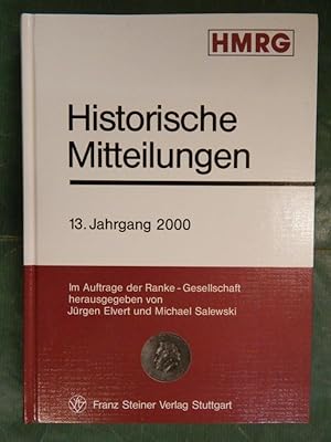 Bild des Verkufers fr Historische Mitteilungen - 13. Jahrgang 2000 zum Verkauf von Buchantiquariat Uwe Sticht, Einzelunter.