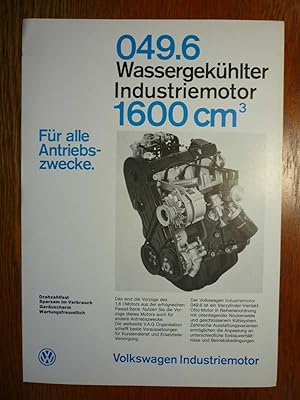 Prospekt für wassergekühlten Volkswagen Industriemotor Typ 049.6 - Ausgabe 10/1978.