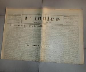 L'INDICE, quindicinale letterario - 1931 -ANNO SECONDO - dIrettore GINO SAVIOTTI - numeri 17-18, ...