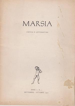 MARSIA, rivista bimestrale di critica e letteratura - 1957 - numero 01 del settembre-ottobre 1957...