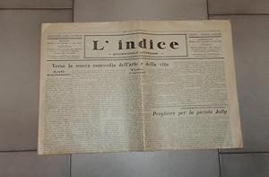 L'INDICE, quindicinale letterario - 1931 -ANNO SECONDO - dIrettore GINO SAVIOTTI - numeri 1,2, , ...