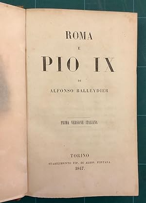 Seller image for Roma e Pio IX for sale by Gutenberg al Colosseo - ALAI-ILAB member