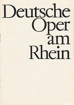 Bild des Verkufers fr Programmheft Wolfgang Amadeus Mozart DON GIOVANNI 13. Dezember 1968 Spielzeit 1968 / 69 zum Verkauf von Programmhefte24 Schauspiel und Musiktheater der letzten 150 Jahre