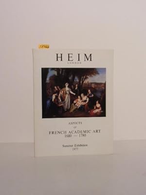 Imagen del vendedor de Aspects of French Academic Art 1680 - 1780. Sommer Exhibition, London, June 10 - Aug. 26, 1977. a la venta por Kunstantiquariat Rolf Brehmer