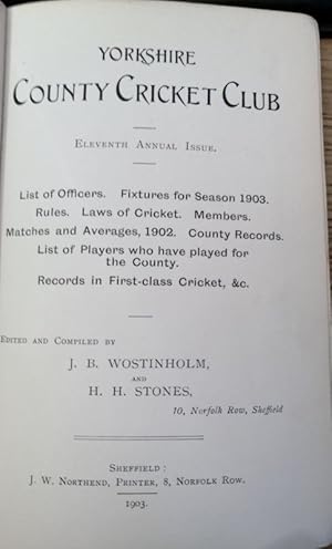Yorkshire County Cricket Club 1903