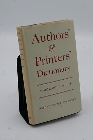 Image du vendeur pour Authors' and Printers' Dictionary. mis en vente par ATGBooks