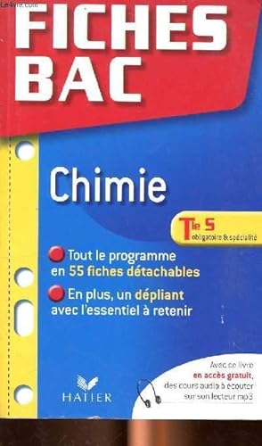 Bild des Verkufers fr Fiches Bac Chimie Tle S Obligatoire & spcialit zum Verkauf von Le-Livre