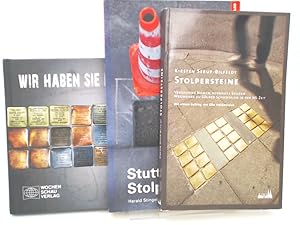 Seller image for 3 Bcher zusammen - 1) Damian Grams/ Micha Thom: Wir haben sie nie wieder gesehen. Erinnern an die Opfer des Nationalsozialismus. Vorwort von Richard David Precht; 2) Kirsten Serup-Bilfeldt: Stolpersteine. Vergessene Namen, verwehte Spuren. Wegweiser zu Klner Schicksalen in der NS-Zeit. Mit einem Beitrag von Elke Heidenreich 3) Harald Stingele/ Die Anstifter (Hg.): Stuttgarter Stolpersteine. Spuren vergessener Nachbarn. Ein Kunstprojekt fllt Gedchtnislcken. for sale by Antiquariat Kelifer