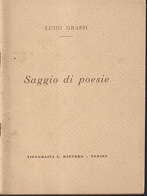 Bild des Verkufers fr Saggio di poesie zum Verkauf von Librodifaccia