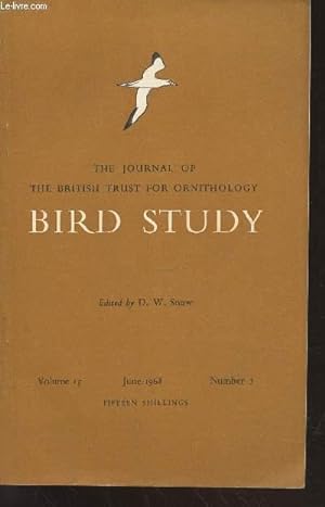 Seller image for Bird Study Vol 15 n2 June 1968 : The journal of the British Trust for Ornithology. Sommaire : Autumn movements and orientation of waders in northeast England and southern Scotland, studied by radar - Movements and mortality of British Kestrels - etc. for sale by Le-Livre