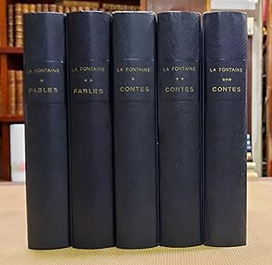 Fables et Contes. Illustrés d'eaux-fortes de Gaston Barret. (Cinq volumes)