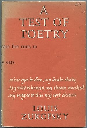 Bild des Verkufers fr A Test of Poetry zum Verkauf von Between the Covers-Rare Books, Inc. ABAA