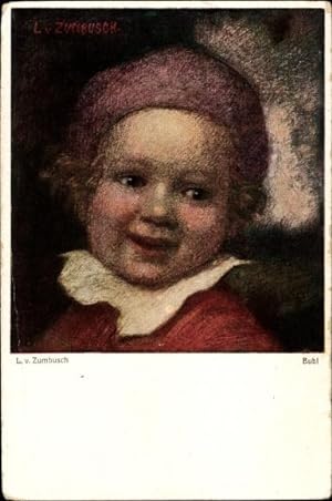 Künstler Ansichtskarte / Postkarte Zumbusch, L. v., Bubl, Kinderportrait, Gemaltes Bild, Novitas 893