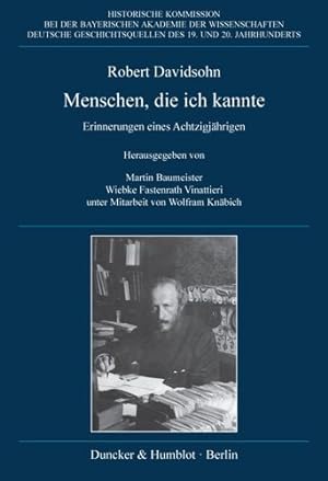Immagine del venditore per Menschen, Die Ich Kannte : Erinnerungen Eines Achtzigjahrigen -Language: german venduto da GreatBookPricesUK