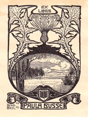 Bild des Verkufers fr Exlibris fr Paula Busse. Klischedruck von Hermann Hirzel. zum Verkauf von Antiquariat Heinz Tessin