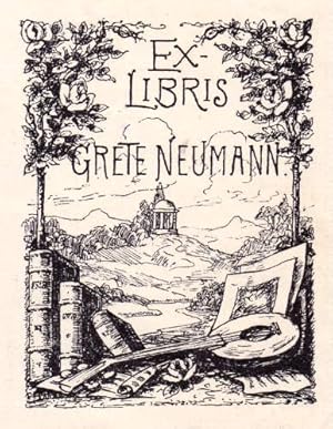 Imagen del vendedor de Exlibris fr Grete Neumann. Klischedruck von E.Franz, Berlin. a la venta por Antiquariat Heinz Tessin