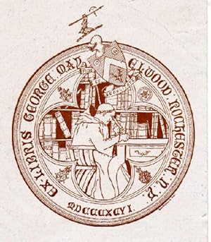 Eigen-Exlibris. Klischéedruck von George May Elwood, Rochester.