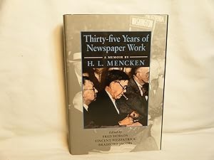 Bild des Verkufers fr Thirty-five Years of Newspaper Work A Memoir by H. L. Mencken zum Verkauf von curtis paul books, inc.