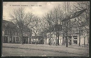 Carte postale Lesneven, Place aux Blés