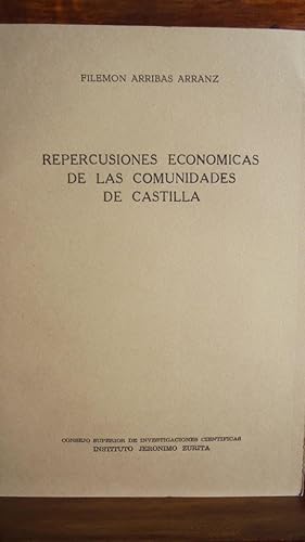 Immagine del venditore per REPERCUSIONES ECONMICAS DE LAS COMUNIDADES DE CASTILLA venduto da LIBRERA ROBESPIERRE