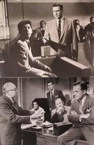 Set of 2 (two): Rafael Campos, John Hodiak, Katy Jurado, Glenn Ford, Barry Kelly, and Arthur Kenn...