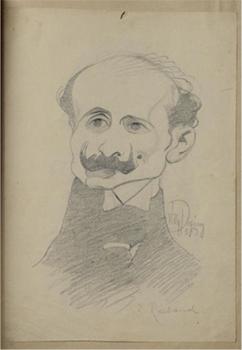 Portrait of Edmond Rostand. Original drawing.