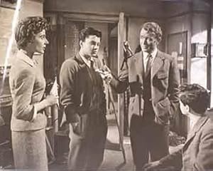 John Mills, Sean Barrett, Yvonne Mitchell, and Jeremy Spencer in  Escapade , 1955.