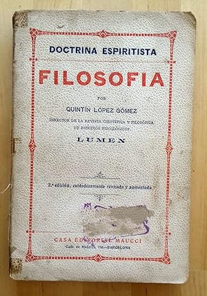 Imagen del vendedor de DOCTRINA ESPIRITISTA. FILOSOFA a la venta por Itziar Arranz Libros & Dribaslibros