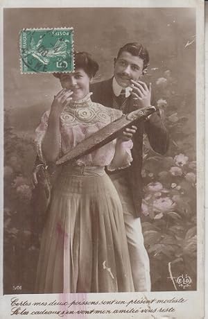 Carte Postale, Pärchen schwarzweiß, Ansichtskarte, AK, 20.Jh.